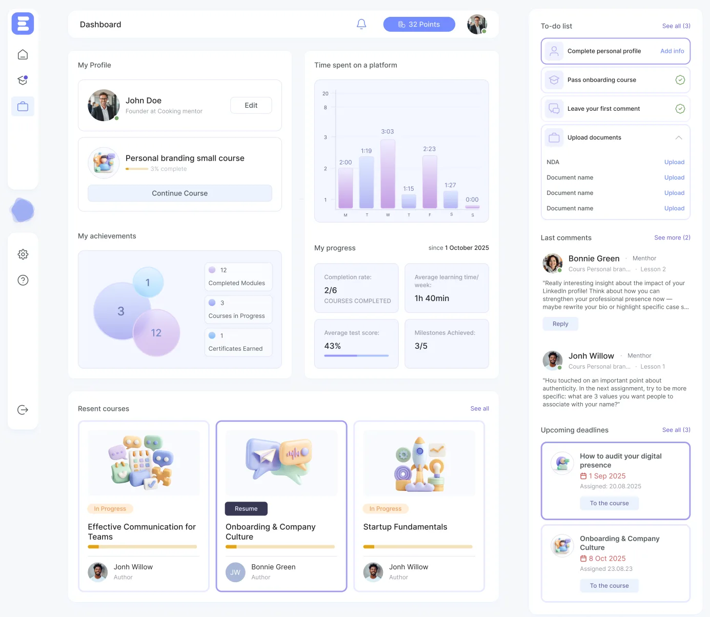Educational platform overview